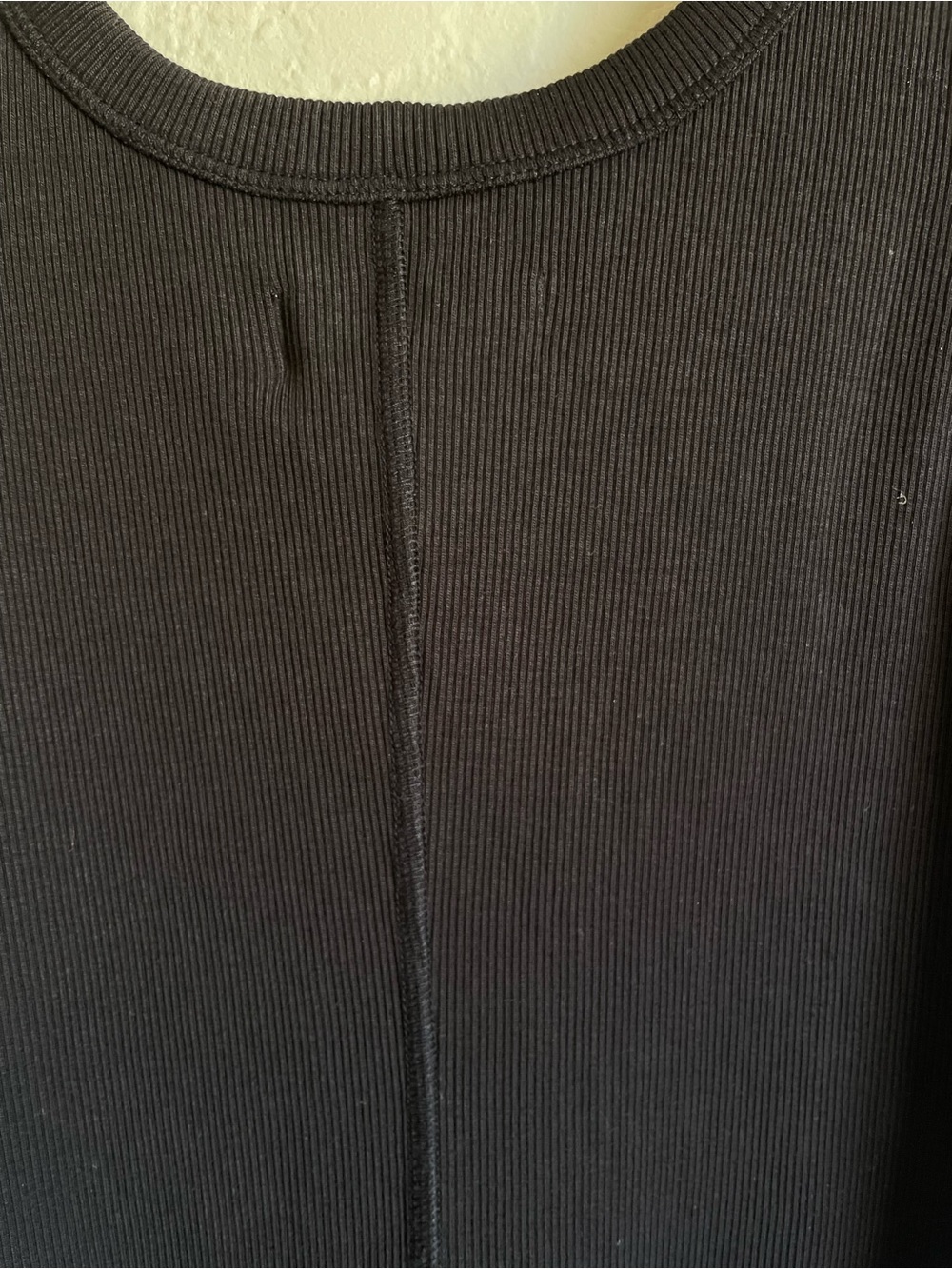 Everlane The Ribbed Tank Dress Black Cotton Blend Midi Scoop Neck NWT - Picture 5 of 7